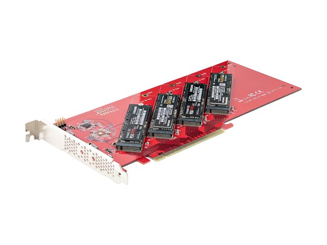 StarTech QUAD-M2-PCIE-CARD-B Tarjeta de Interfaz Cuádruple M.2 PCIe 4.0 x16 StarTech QUAD-M2-PCIE-CARD-B Tarjeta de Interfaz Cuádruple M.2 PCIe 4.0 x16