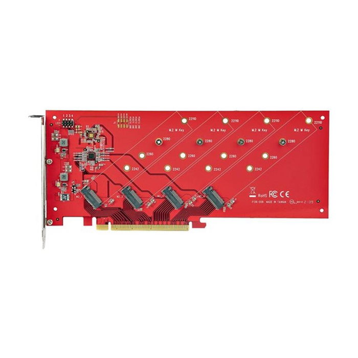 StarTech QUAD-M2-PCIE-CARD-B Tarjeta de Interfaz Cuádruple M.2 PCIe 4.0 x16 StarTech QUAD-M2-PCIE-CARD-B Tarjeta de Interfaz Cuádruple M.2 PCIe 4.0 x16