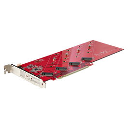 StarTech.com QUAD-M2-PCIE-CARD-B Tarjeta Adaptadora PCIe 4.0 x16 para 4 SSD M.2 NVMe o AHCI, 7.8 Gbit/s por SSD, Bifurcación PCIe