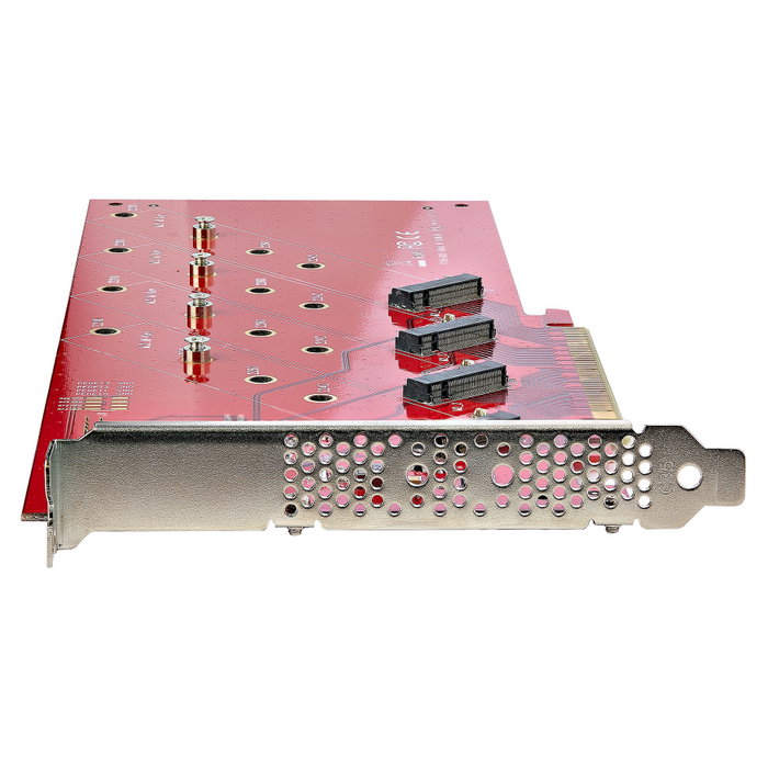 StarTech.com QUAD-M2-PCIE-CARD-B Tarjeta Adaptadora PCIe 4.0 x16 para 4 SSD M.2 NVMe o AHCI, 7.8 Gbit/s por SSD, Bifurcación PCIe