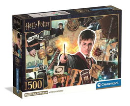 Clementoni Puzzle Harry Potter 1500 Piezas - Juego de Mesa para Adultos, Caja en Inglés, Italiano, Francés, Alemán, Español, Neerlandés, Portugués