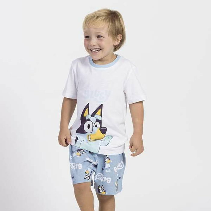 Cerdá Pijama Corto Single Jersey Bluey 2 Años Blanco