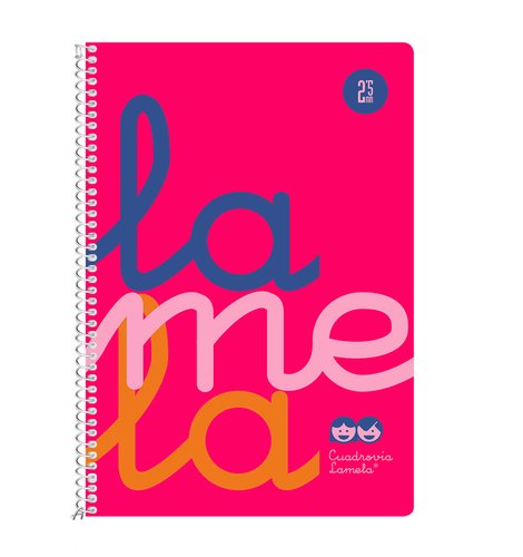 LAMELA Bloc tapa polipropileno 4º 80h cuadroía 2,5 mm Rosa (Set de 5) LAMELA Bloc tapa polipropileno 4º 80h cuadroía 2,5 mm Rosa (Set de 5)