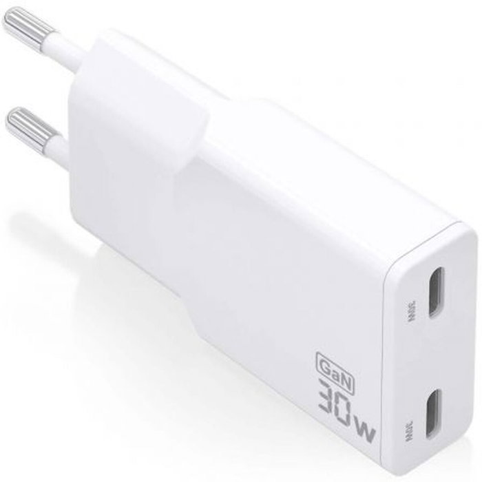 Aisens Cargador GaN 30W con 2xUSB-C Blanco ASCH-30W2P048-W Aisens Cargador GaN 30W con 2xUSB-C Blanco ASCH-30W2P048-W