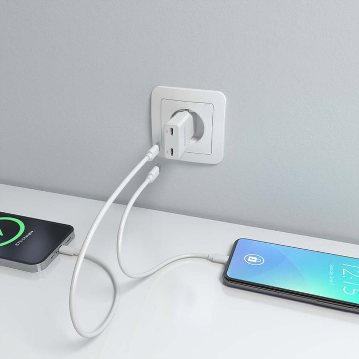 Aisens Cargador GaN 30W con 2xUSB-C Blanco ASCH-30W2P048-W Aisens Cargador GaN 30W con 2xUSB-C Blanco ASCH-30W2P048-W
