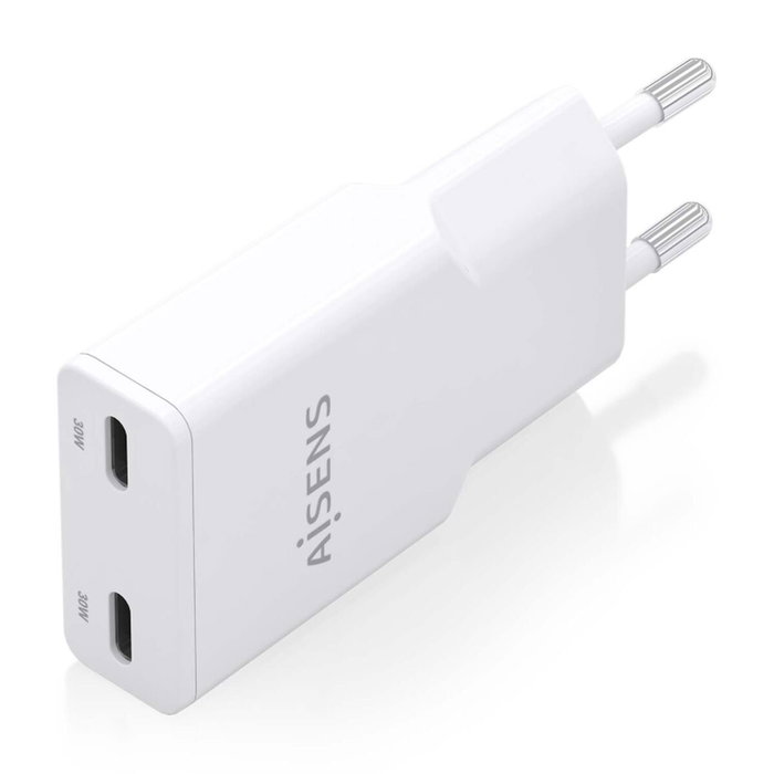 Aisens Cargador GaN 30W con 2xUSB-C Blanco ASCH-30W2P048-W Aisens Cargador GaN 30W con 2xUSB-C Blanco ASCH-30W2P048-W