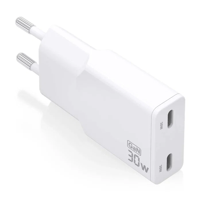 Aisens Cargador GaN 30W con 2xUSB-C Blanco ASCH-30W2P048-W Aisens Cargador GaN 30W con 2xUSB-C Blanco ASCH-30W2P048-W