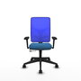 PIQUERAS Y CRESPO Silla de oficina Motilla con mecanismo Sincro/Traslack, Azul