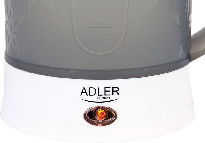 ADLER Hervidor de Agua Eléctrico de Viaje 0.6 Litros 900W Rápido