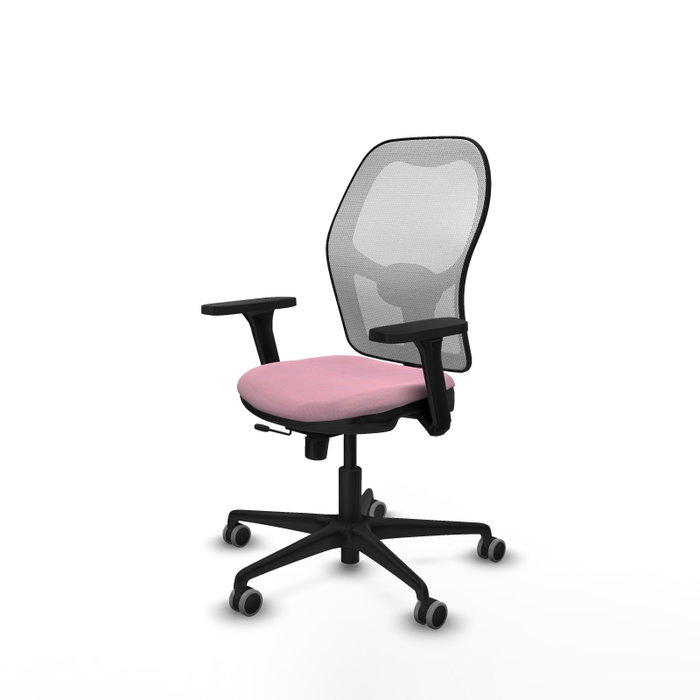 PIQUERAS Y CRESPO Silla de oficina Jorquera Rosa y Blanca con Brazos 3D PIQUERAS Y CRESPO Silla de oficina Jorquera Rosa y Blanca con Brazos 3D