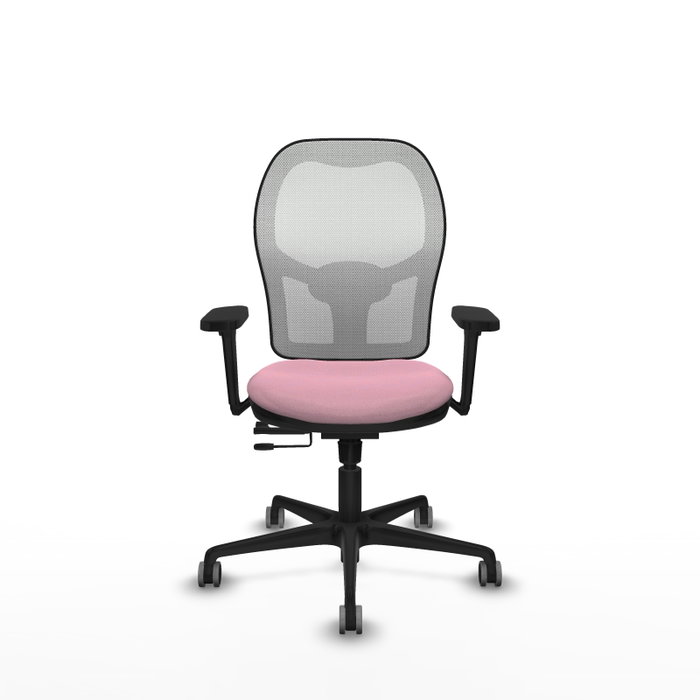 PIQUERAS Y CRESPO Silla de oficina Jorquera Rosa y Blanca con Brazos 3D PIQUERAS Y CRESPO Silla de oficina Jorquera Rosa y Blanca con Brazos 3D
