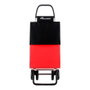 Rolser Carro de la Compra Basic LN 4, Carro Plegable de Aluminio con 4 Ruedas y Bolsa de 43 Litros, Rojo y Negro