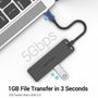 Vention Hub USB-C TGKBB con 4 puertos USB 3.0 y 1 puerto Micro USB