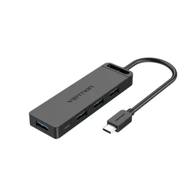 Vention TGKBB Hub USB-C a 4 puertos USB 3.0 con alimentación Micro-USB