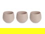 Ibergarden Set 3 Macetas Reserva Agua 13 cm Taupe (Set de 4)