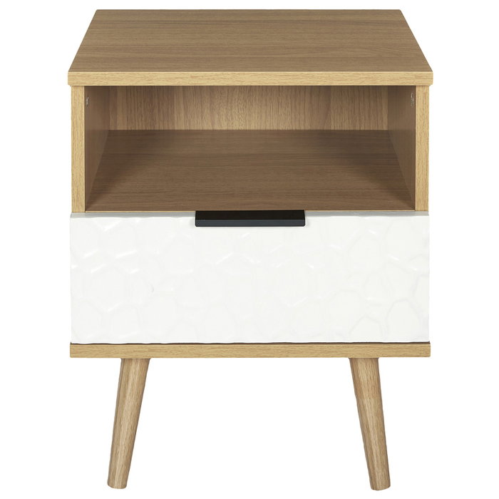 Home Deco Factory Mesita de Noche Bicolor con Cajón Sven Home Deco Factory Mesita de Noche Bicolor con Cajón Sven