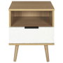 Home Deco Factory Mesita de Noche Bicolor con Cajón Sven