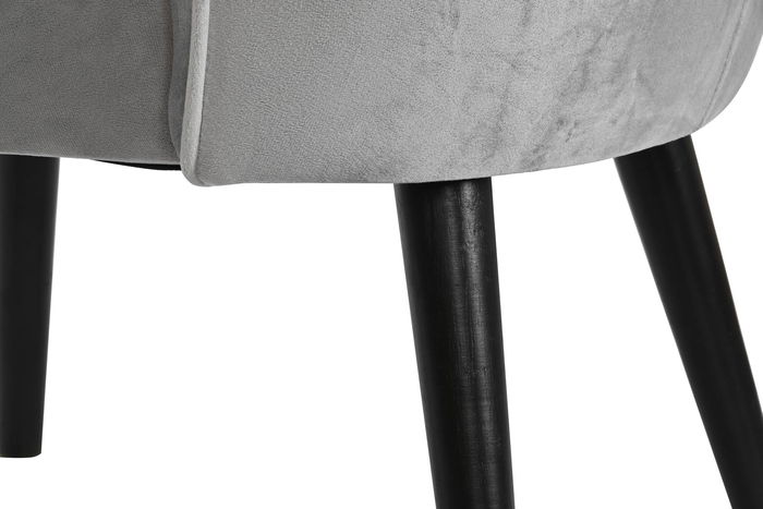 DKD Home Decor Butaca Gris Negro 66 x 76 x 59 cm Poliester y Madera