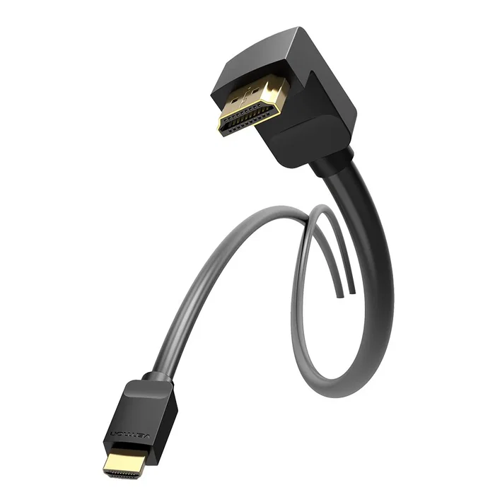 Vention AAQBH Cable HDMI 2.0 Acodado 4K @ 60Hz 3D HDR, Tipo A Macho-Macho, 2 Metros, Negro