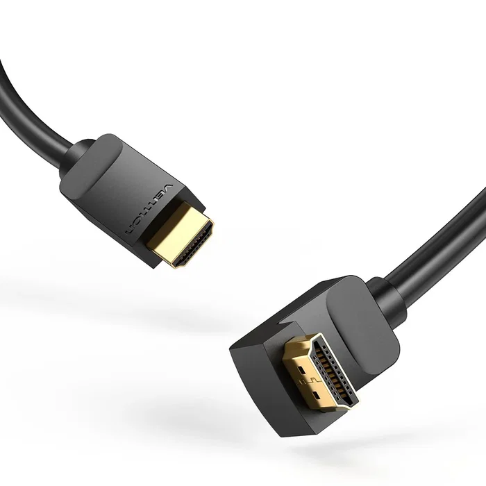 Vention AAQBH Cable HDMI 2.0 Acodado 4K @ 60Hz 3D HDR, Tipo A Macho-Macho, 2 Metros, Negro