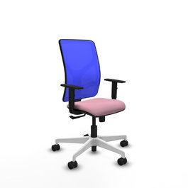 PIQUERAS Y CRESPO Silla de oficina Motilla con mecanismo Sincro, Rosa y Azul