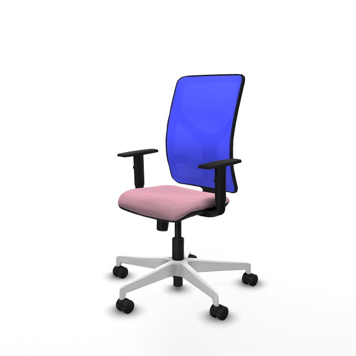 PIQUERAS Y CRESPO Silla de oficina Motilla con mecanismo Sincro, Rosa y Azul