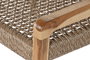 DKD Home Decor Silla de Teca y Fibra Marrón