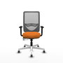 PIQUERAS Y CRESPO Silla de oficina Zulema con mecanismo Sincro/Traslack, Naranja y Gris
