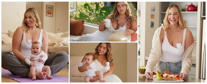 Momcozy Sacaleches Doble Portátil S12 Pro Blanco con Batería Momcozy Sacaleches Doble Portátil S12 Pro Blanco con Batería