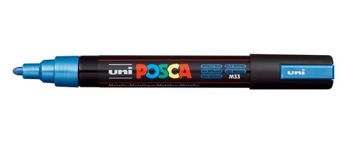POSCA Marcador PC-5M No Permanente Punta Bala 1.8-2.5 mm Azul Metálico POSCA Marcador PC-5M No Permanente Punta Bala 1.8-2.5 mm Azul Metálico