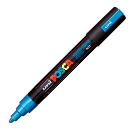 POSCA Marcador PC-5M No Permanente Punta Bala 1.8-2.5 mm Azul Metálico