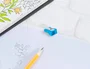Liderpapel Sacapuntas Metálico Cuña Azul