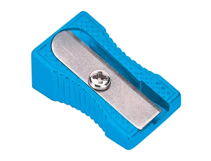 Liderpapel Sacapuntas Metálico Cuña Azul