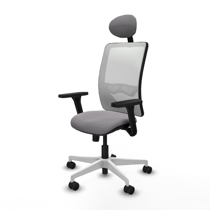 PIQUERAS Y CRESPO Silla de oficina Zulema con mecanismo Sincro, Gris y Blanco PIQUERAS Y CRESPO Silla de oficina Zulema con mecanismo Sincro, Gris y Blanco