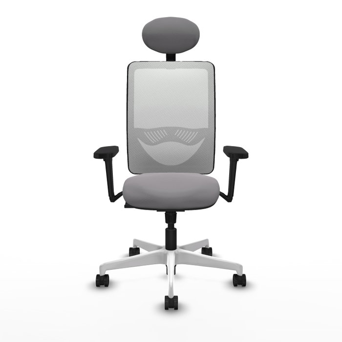 PIQUERAS Y CRESPO Silla de oficina Zulema con mecanismo Sincro, Gris y Blanco PIQUERAS Y CRESPO Silla de oficina Zulema con mecanismo Sincro, Gris y Blanco