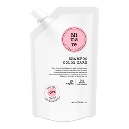 Mimare Champú Color Care Protector del Color con Granada para Cabello Coloreado y Tratado - Nutrición y Brillo Intenso - 480ml