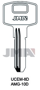 AVL Cerrojo de seguridad CS-170LL105 con pomo redondo de 50 mm y 5 llaves