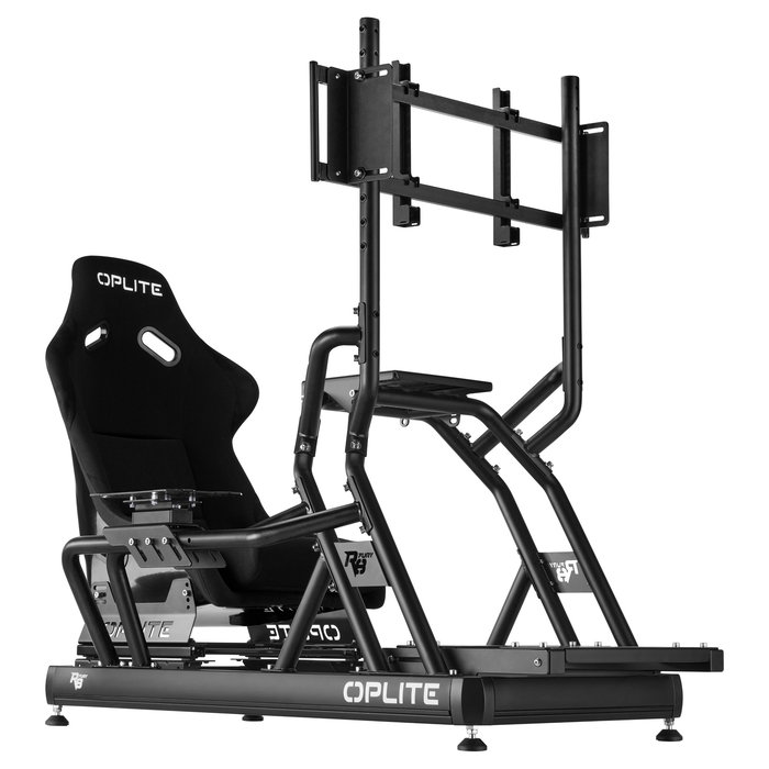 Oplite OP-R8-SMSB Soporte para Monitor de Escritorio Single 57" Negro - Ajustable en Altura, Profundidad e Inclinación para VESA 75x75 a 400x200 mm