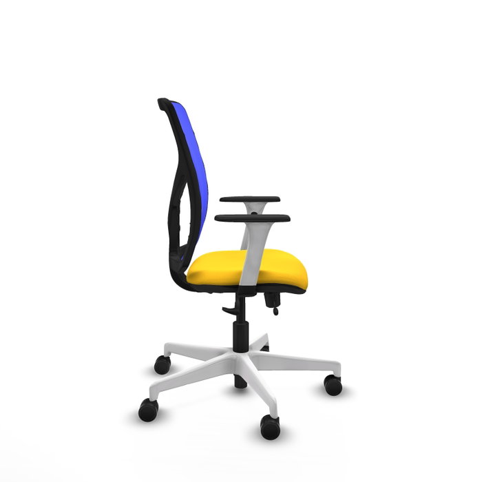 PIQUERAS Y CRESPO Silla de oficina Motilla con mecanismo Sincro/Traslack, Amarillo y Azul PIQUERAS Y CRESPO Silla de oficina Motilla con mecanismo Sincro/Traslack, Amarillo y Azul