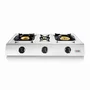 HAEGER Triple Safine Placa de gas de 3 fuegos en acero inoxidable
