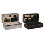DKD Home Decor Set de 6 Limpia Zapatos Gris Claro y Marron Oscuro 10.5 x 7 x 19.5 cm