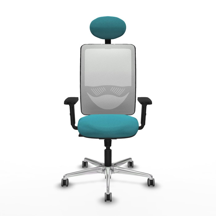 PIQUERAS Y CRESPO Silla de oficina Zulema con mecanismo Sincro, Turquesa y Blanco PIQUERAS Y CRESPO Silla de oficina Zulema con mecanismo Sincro, Turquesa y Blanco