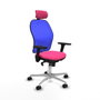 PIQUERAS Y CRESPO Silla de oficina Jorquera Rosa y Azul