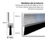 Burcasa Burlete de PVC flecos transparente 1m