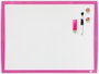 Nobo Pizarra Blanca Magnética Marco Fucsia 585x430 mm