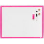 Nobo Pizarra Blanca Magnética Marco Fucsia 585x430 mm