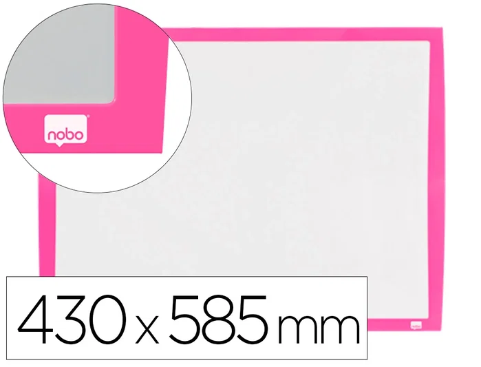 Nobo Pizarra Blanca Magnética Marco Fucsia 585x430 mm Nobo Pizarra Blanca Magnética Marco Fucsia 585x430 mm