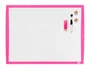 Nobo Pizarra Blanca Magnética Marco Fucsia 585x430 mm