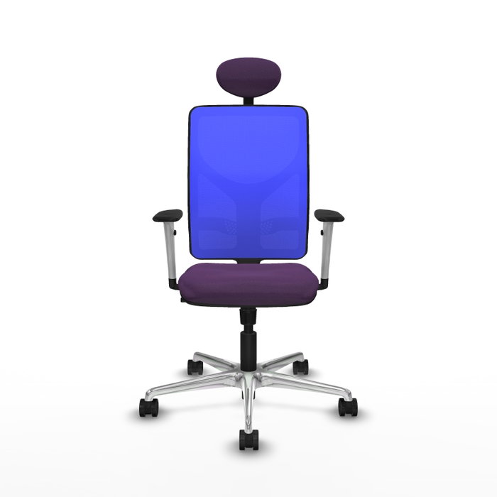 PIQUERAS Y CRESPO Silla de oficina Motilla con mecanismo Sincro, Tela Morada y Malla Azul PIQUERAS Y CRESPO Silla de oficina Motilla con mecanismo Sincro, Tela Morada y Malla Azul