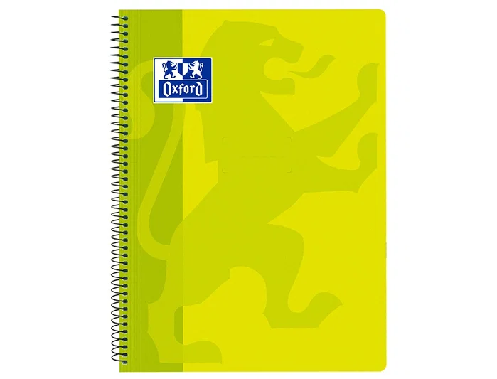 Oxford Cuaderno Espiral School Classic Tapa Polipropileno Lima 80 Hojas Cuadro 4 mm